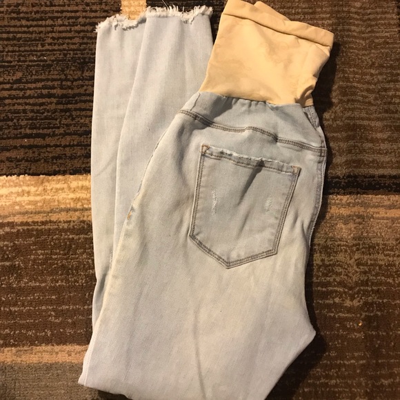 Distressed Motherhood Maternity skinny jeans - Picture 4 of 8